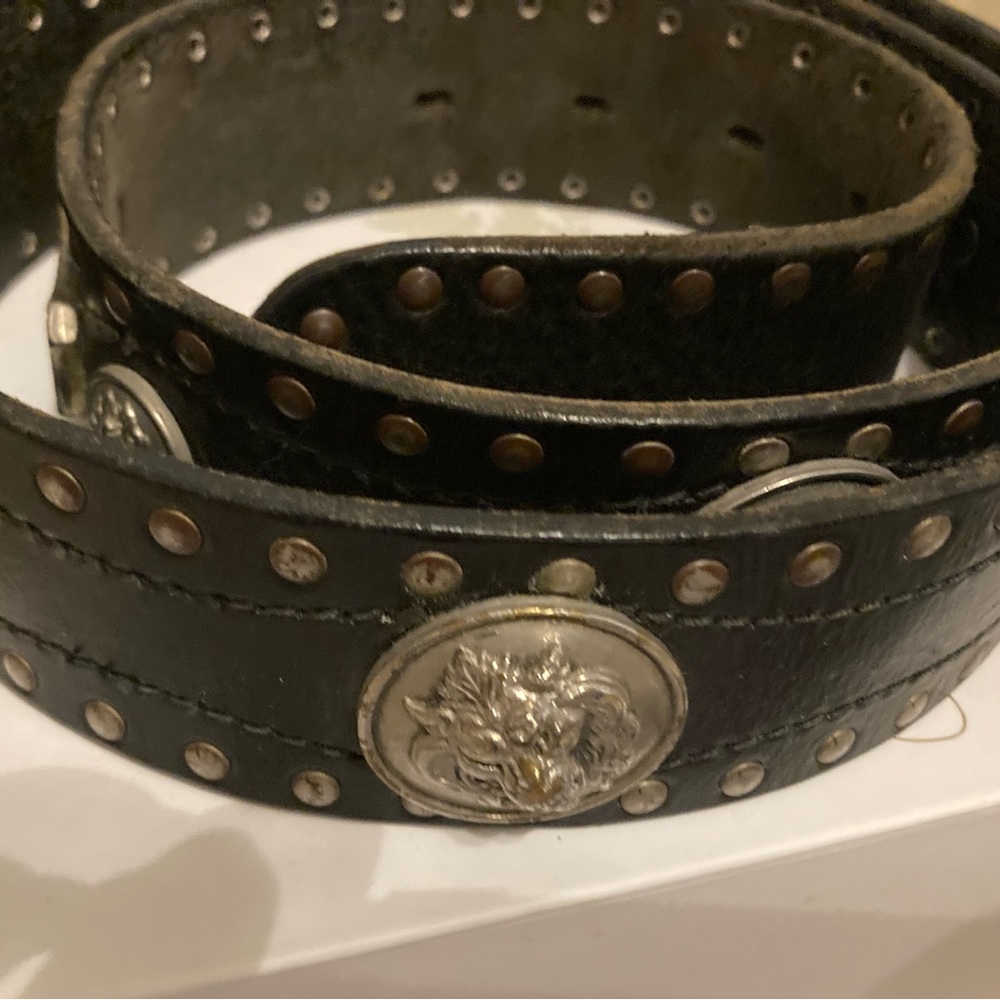 Versus Versace Vintage studded leather belt - Picture 3 of 7
